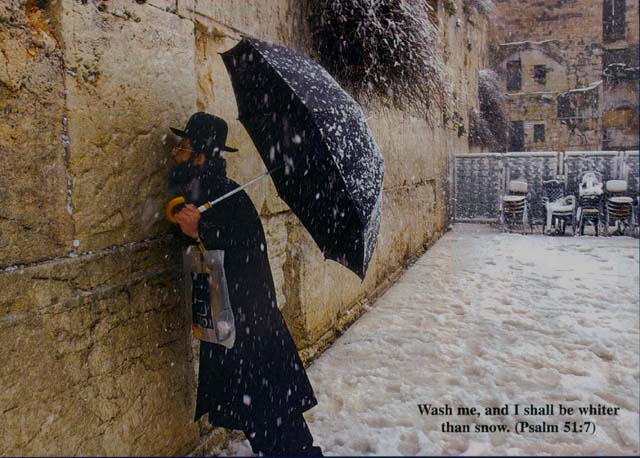 Snow at Kotel