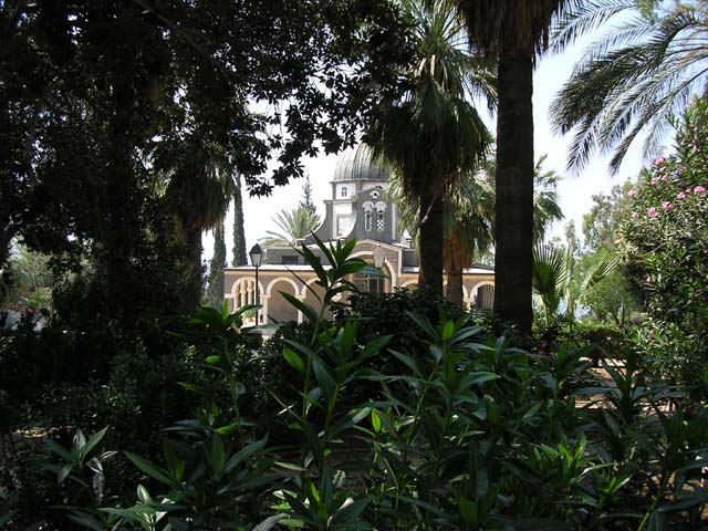 Galilee Beatitudes Church from garden